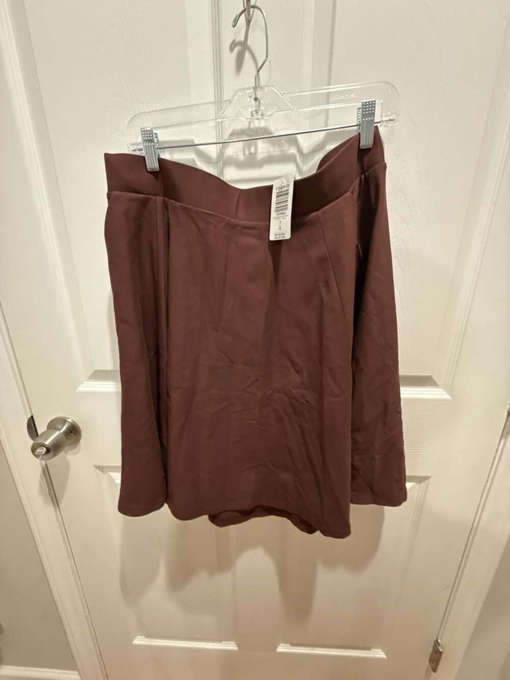 Torrid Brown Ponte Mini Skirt